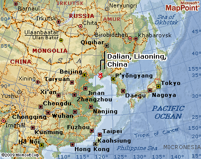 dalian liaoning chine carte